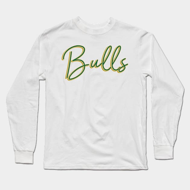 USF Bulls Sticker Long Sleeve T-Shirt by AashviPatel